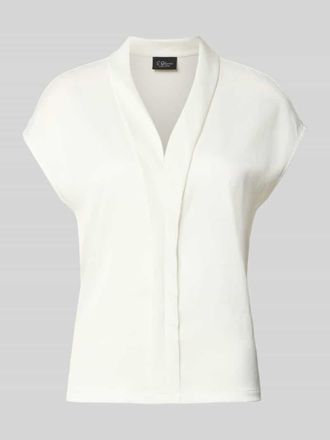 s.Oliver Black Label Regular Fit T-Shirt aus Viskose-Mix in Weiss, Gr&ouml;&szlig;e 36