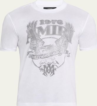 Amiri Mens Amiri Eagle Logo Cotton T-Shirt
