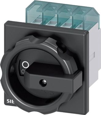 SIEMENS Interruptor Principal 3p 16a 7.5kw Ac23a 400v Para Montaje En Panel, Perilla Negra De 4 Orificios 3ld2003-0tk51