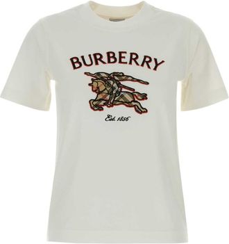 Burberry White Crew Neck T-Shirt