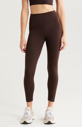 Zella Live In High Waist 7/8 Leggings in Brown Mole at Nordstrom, Size X-Small