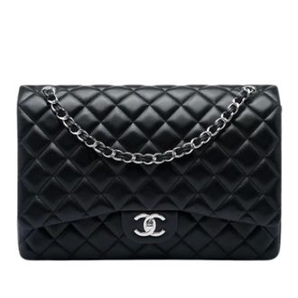 Chanel Pre-owned Classic Double Flap Shoulder Bag - Dames - Pre-owned - Zwart - Maat: ONE Size Leer