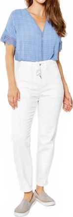 Judy Blue High Waisted Jogger Pants In White