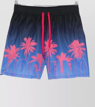 Moschino swim shorts palm print silk blend