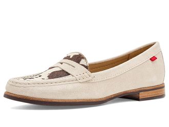 Marc Joseph New York East Village Exotic Womens Shoes Off-white Suede/Pony : 8.5 M, Leather