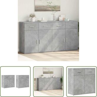 vidaXL vidaXL Credenze multistrato - Credenze 2 pz Grigio Cemento 79x38x80 cm in Legno Multistrato