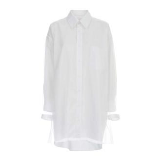 Maison Margiela Dames, Jurken, Wit, Maat: 2XS Katoen