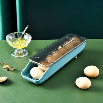 OEM Caja Apilable Para Guardar Huevos En El Refrigerador: Organiza Hasta 12 Huevos, Sirve Como Bandeja Y Recipiente Para Almacenar Alimentos En La Cocina 