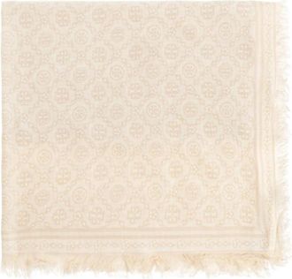 Tory Burch Scarfs - Dames - Sjaals - Wit - ONE Size - Accessoires