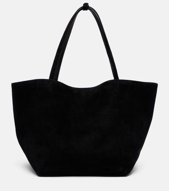 The Row Park Three Edge suede tote bag