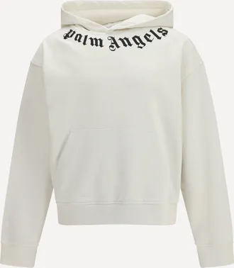 Palm Angels Neck Logo Hoodie Male L