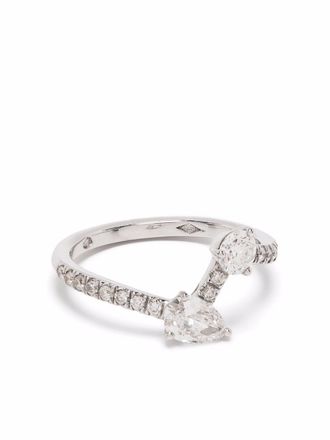 Loyal.e Paris Anello Toi + Moi in oro bianco riciclato 18 carati con diamanti - Argento