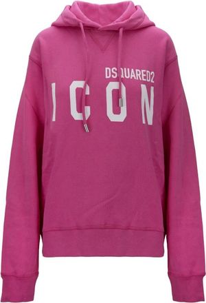 Dsquared2 Heren hoodie met trekkoord - Heren - Hoodies - Roze - S - Katoen - Hoodies & sweatvesten