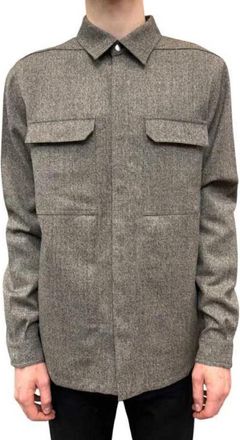 Rick Owens Outershirt - Heren - Zomerjassen - Grijs - L - Wol - Jassen