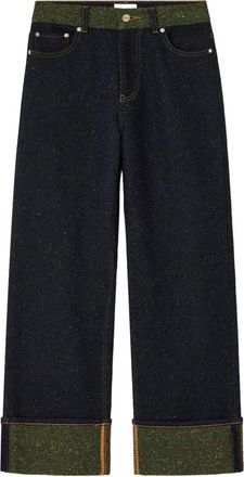 Ganni buttoned jeans - women - Organic Cotton/Recycled Wool/Recycled Polyester/Silk/Recycled Polyamide/Other fibres - 29 - Blue