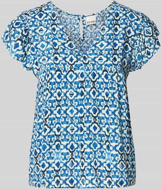 Ichi Blusenshirt aus Viskose Modell MARRAKECH in Blau, Gr&ouml;&szlig;e XS
