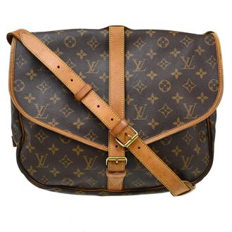 Louis Vuitton Saumur Monogram Canvas Brown Canvas Handbag (Pre-Owned)