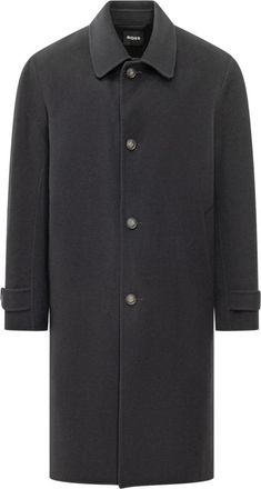 HUGO BOSS C-Clark Df-264F Jas - Heren - Mantel - Grijs - 2XL - Wol - Jassen