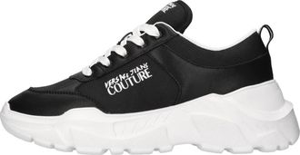 Versace Jeans Couture Speedtrack Sneakers - Heren - Sneakers - Zwart - 42 EU - Leer - Schoenen