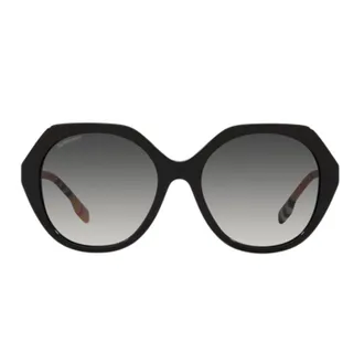 Burberry Gradient Lens Oversized Round Sunglasses - Black
