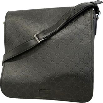 Gucci Black Leather Shoulder Bag (Pre-Owned)