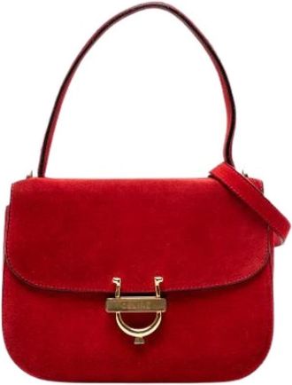 Celine Pre-owned Shoulder Bags, female, Red, Size: ONE SIZE Pre-owned Vintage Shoulder Bag