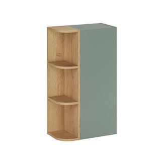 Petits Meubles Oria armario 3 huecos redondos mate paneles laminados verde