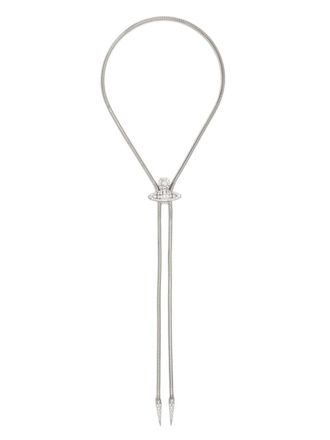 Vivienne Westwood Cravatta con motivo Orb - Argento