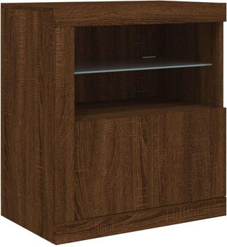 vidaXL Sideboard with led Lights Brown Oak 60.5x37x67 cm Vidaxl