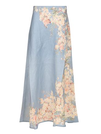 Zimmermann Cascadian Bias Skirt Gonne Blu-Donna