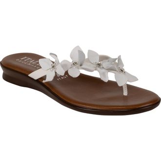 Italian Shoemakers Xolani Floral Flip Flop in White at Nordstrom Rack, Size 6