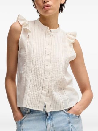 BOSS Top met ruches - Beige