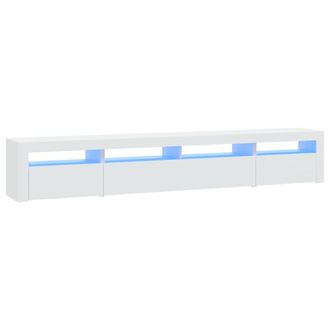 vidaXL Vidaxl - Mueble De Tv Con Luces Led Blanco 240x35x40 Cm
