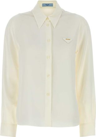 Prada White Silk Shirt