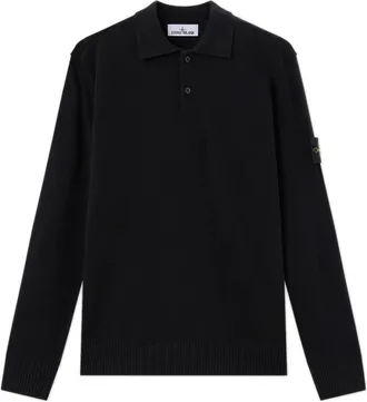 Stone Island Truien & Vesten, Heren, Zwart, 2Xl, Wol, Wool Polo Sweater