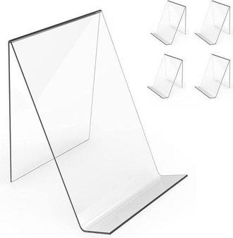 OEM Soporte Para Libros De 4 Piezas, Soporte Acr&iacute;lico Para Libros De Cocina, Estable, Ligero, Sujetalibros, Transparente