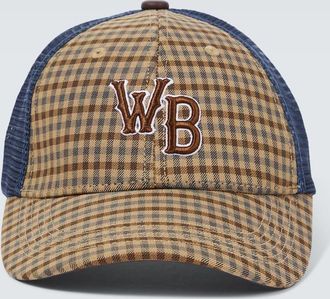Wales Bonner Original monogram checked baseball cap