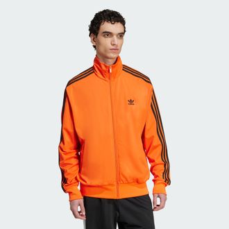 adidas Originals ADIDAS Originals Mens Adicolor Classics Firebird Track Top - Orange Recycled Material - Size X-Small
