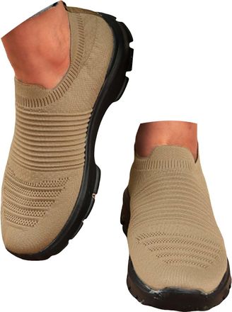 Generic Womens Slip On Sneakers Mesh Breathable Walking Shoes Non Slip Casual Lightweight Tennis Workout Athletic Running Sports Sock Shoes Womens Fashion Ort