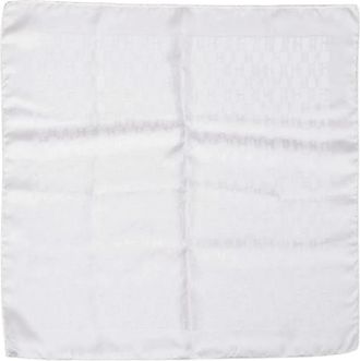 Herm&egrave;s Pre-owned Pocket Square met H-design - Dames - Vintage Accessoires - Wit - ONE Size - Vintage