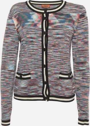 Missoni M Missoni Multicolor Striped Stretch Knit Cardigan