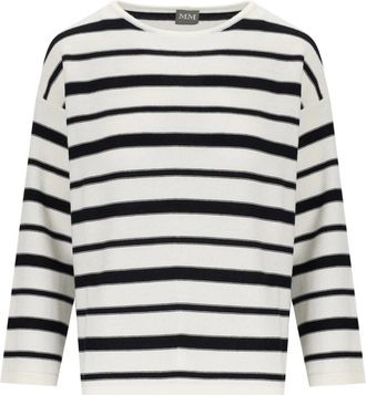 Max Mara Locusta Pullover - Dames - Ronde hals truien - Wit - S - Katoen - Truien & Vesten