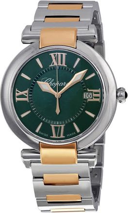 Chopard Imperiale Green Dial Stainless Steel and 18kt Rose Gold Ladies Watch 388532-6007
