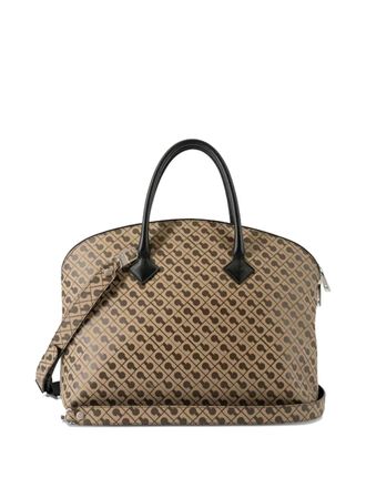 Gherardini large Bowling Alley monogram cross body bag - Brown
