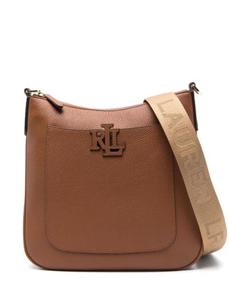 Lauren Ralph Lauren large Cameryn cross body bag - women - Acrylic/Calf Leather/Polyester/Polyester - One Size - Brown