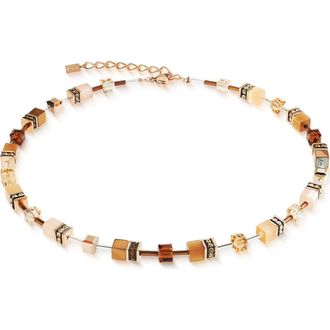 Coeur de Lion Geocube Iconic Necklace in Mocha Mousse at Nordstrom