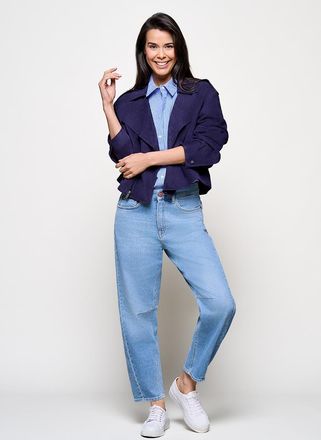 Mart Visser Caroline Tensen Senja Suede Jacket Navy