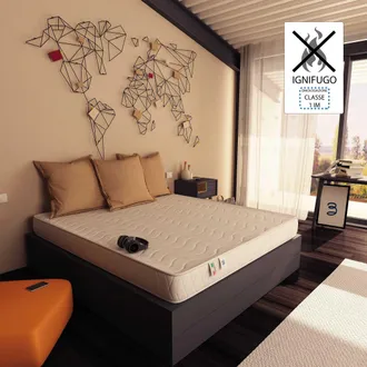 Baldiflex Baldiflex - Materasso Hotel Easy Alto 18 Cm Ignifugo Matrimoniale Misura 180x200 Cm