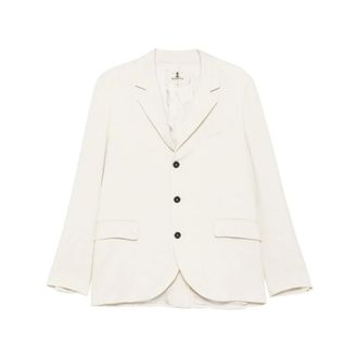 Barena Blazers, female, White, Size: 3XS Notched-Lapel Blazer