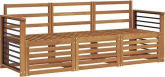 vidaXL Juegos De Sof&aacute;s 3 Uds. Madera De Acacia S&oacute;lida Vidaxl